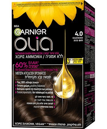 Olia 4.0 Καστανό Βαφή Μαλλιών Χωρίς Αμμωνία