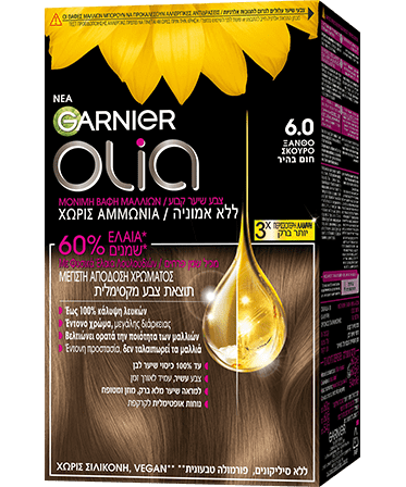 Olia 6.0 Ξανθό Σκούρο Βαφή Μαλλιών Χωρίς Αμμωνία