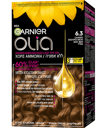 Olia 6.3 Ξανθό Σκούρο Μελί Βαφή Μαλλιών Χωρίς Αμμωνία